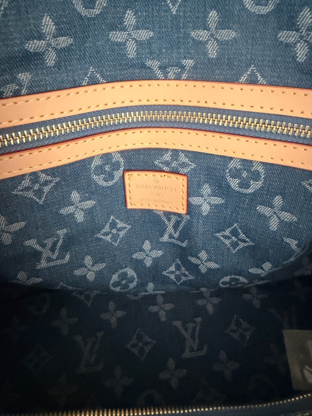 Louis Vuitton Blue Monogram Denim Travel Bag & Small Crossbody Set - Picture 6 of 6